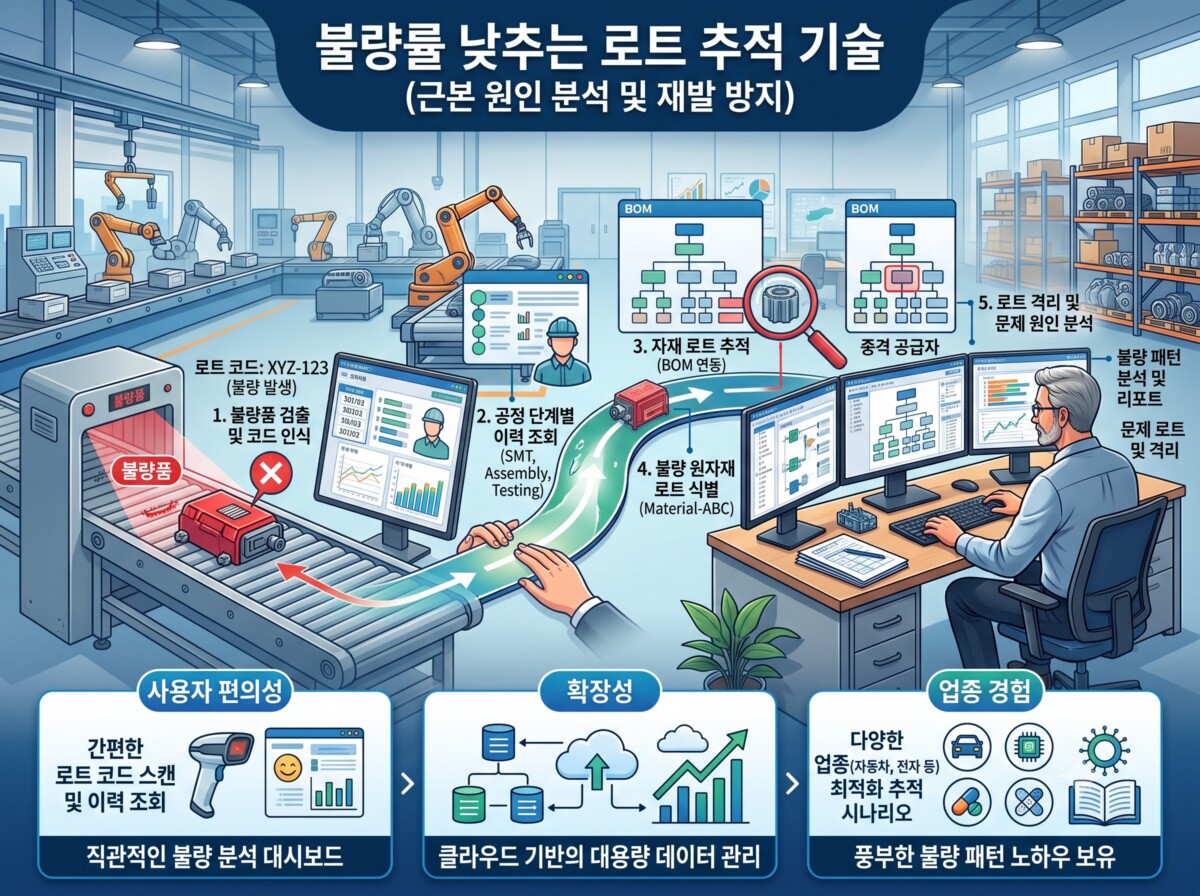 불량률 낮추는 로트 추적 기술