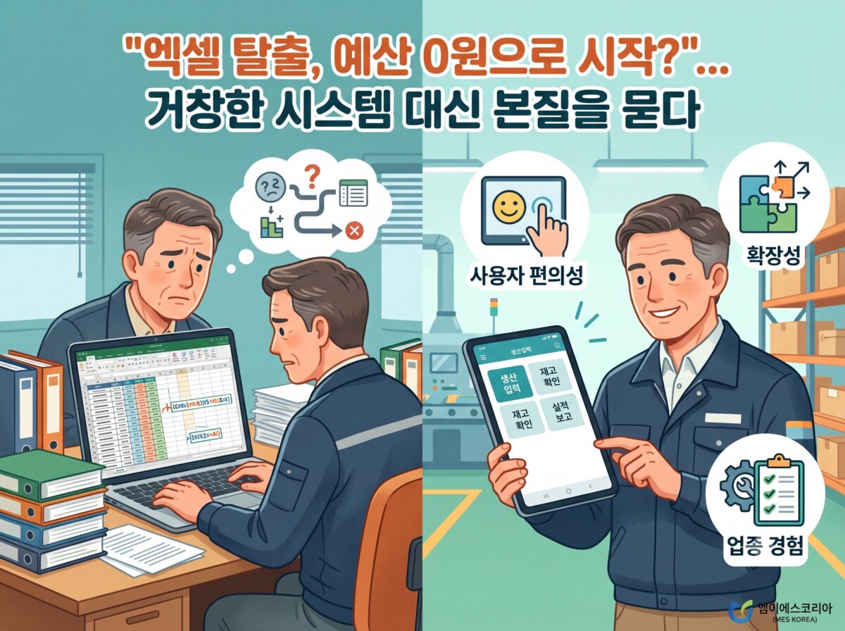 제조업 엑셀 탈출
