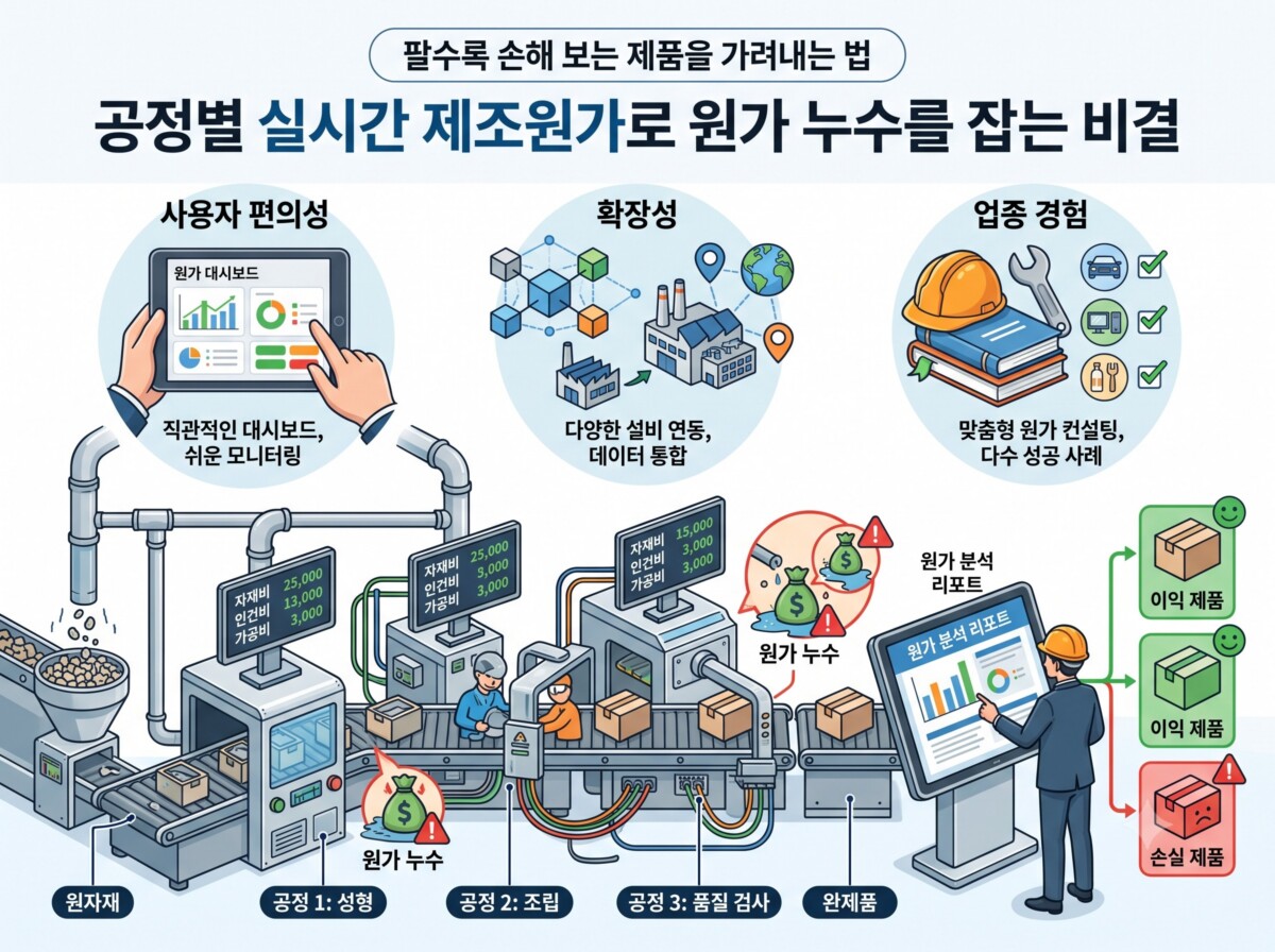 공정별 실시간 제조원가