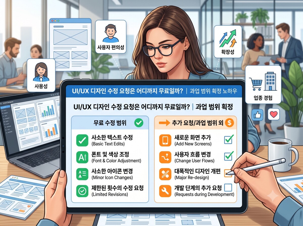UI/UX 디자인 수정 요청