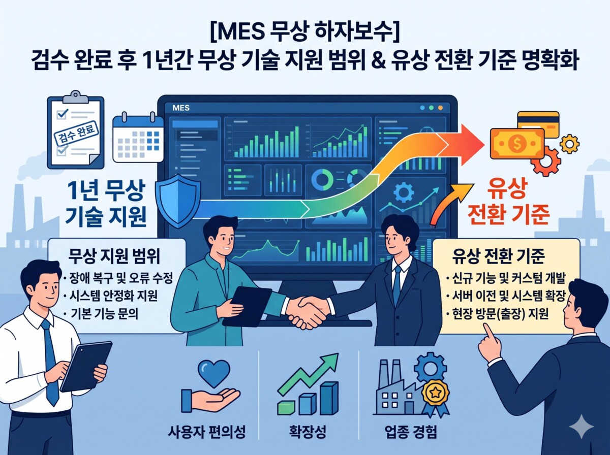 MES 무상 하자보수 기준